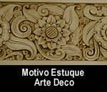 Friso de Gesso Ornamental com Motivos Arte Deco